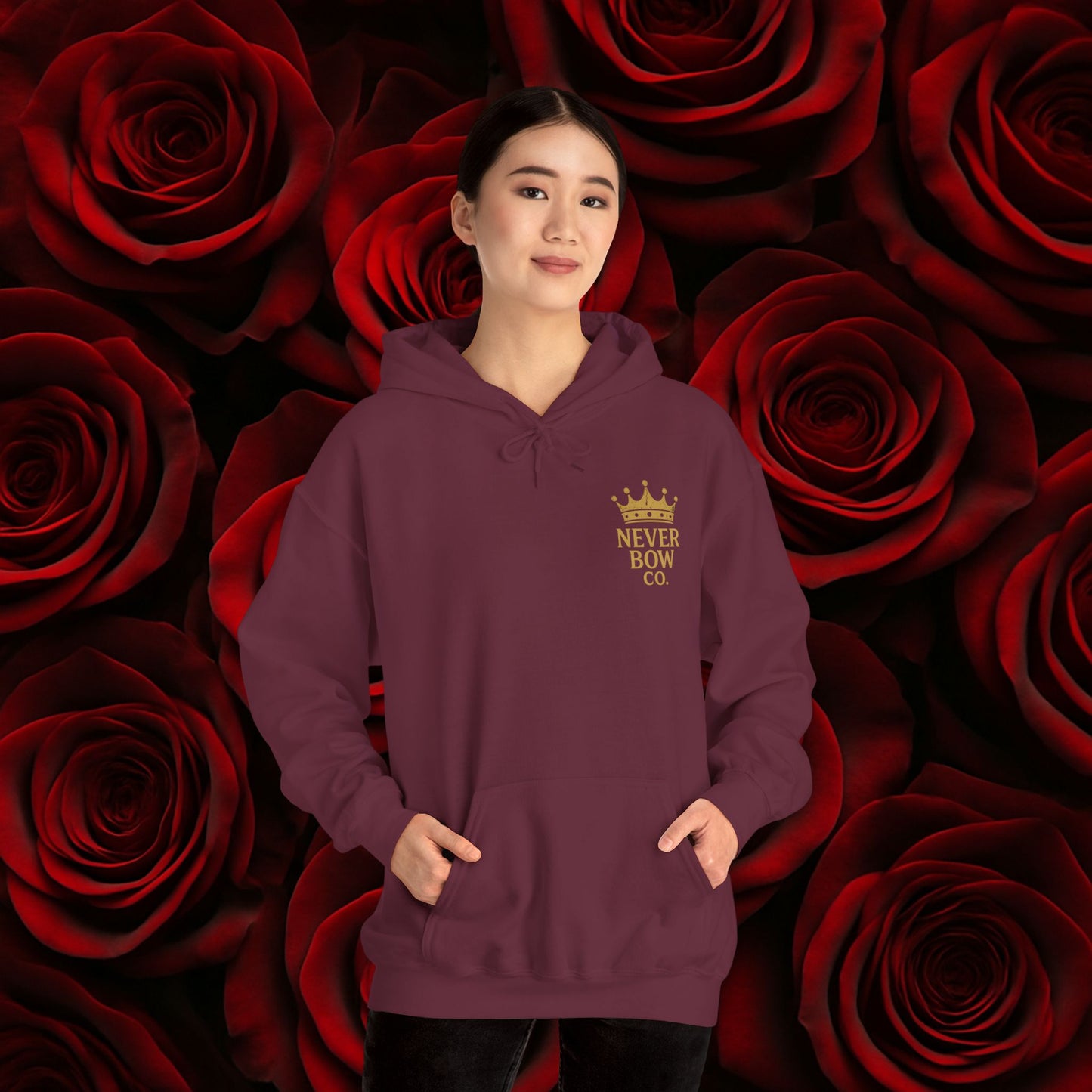 Never Bow Co. “Love Fiercely” Crowned Lion Hoodie | The crowned lion reminds you: Love fiercely, live boldly. A sacred strength hoodie crafted for rebels and dreamers who fight with heart, blending comfort, courage, and defiance in every stitch.